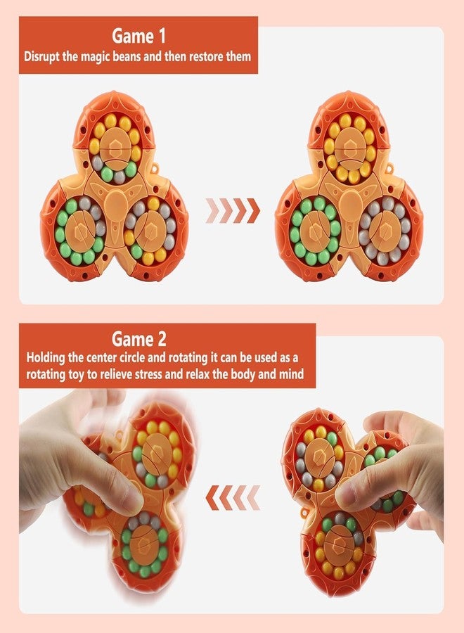 Kiditos Magic Bean Rotating Cube - Double-Sided Finger Puzzle Toy, 3D IQ Game, Decompression Toy for Kids & Adults | Educational Gift for Focus & Stress Relief - Image 3